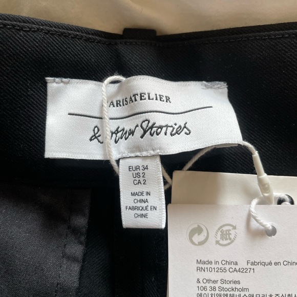 & Other Stories black cropped dress pants trousers - Picture 6 of 12